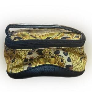 Versace Yellow and Black Cosmetic Bag- EUC